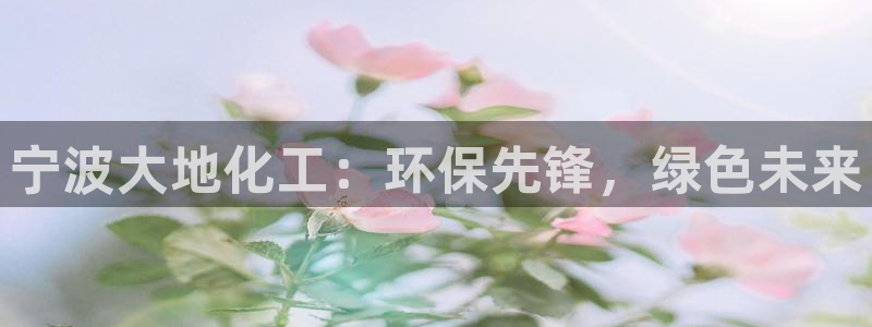 mr8001亿万先生在线存款：宁波大地化工：环保先锋，绿色未来