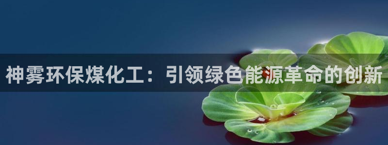 亿万先生mr01官网 - 亿万先生手机版入：神雾环保煤化工：引领绿色能源革命的创新