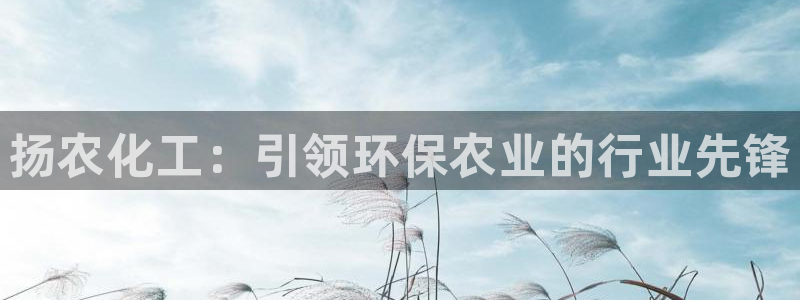亿万先生客户端官网：扬农化工：引领环保农业的行业先锋