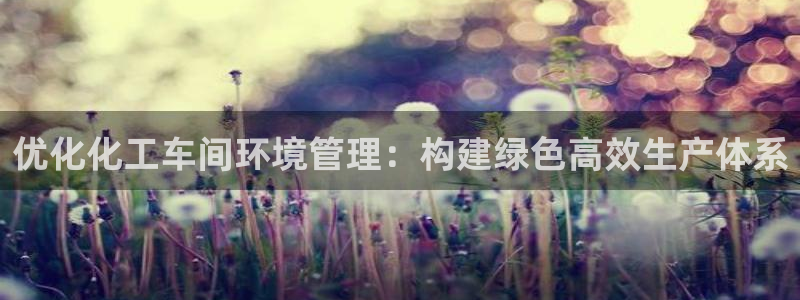 亿万先生MR - 亿万先生mr008cc：优化化工车间环境管理：构建绿色高效生产体系