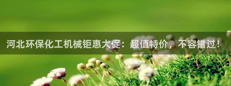 亿万先生网红：河北环保化工机械钜惠大促：超值特价，不容错过！