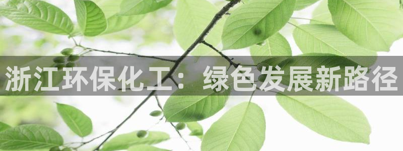 亿万下载徐家汇朋友圈说说：浙江环保化工：绿色发展新路径