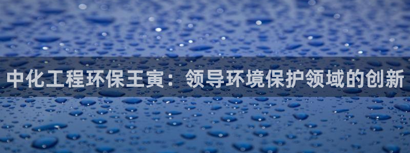 亿万番外：中化工程环保王寅：领导环境保护领域的创新