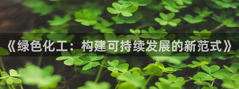 亿万先生手机版入口在哪看：《绿色化工：构建可持续发展的新范式》