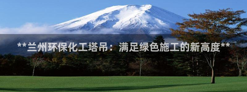 亿万网友在线实时为你解答：**兰州环保化工塔吊：满足绿色施工的新高度**