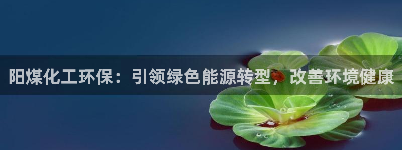 亿万网红：阳煤化工环保：引领绿色能源转型，改善环境健康