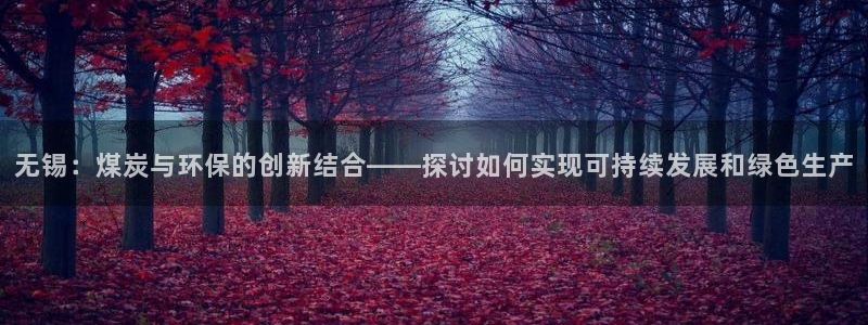 亿万app下载：无锡：煤炭与环保的创新结合——探讨如何实现可持续发展和绿色生产